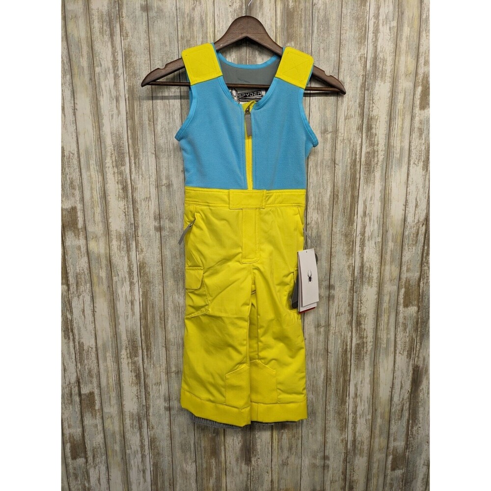 Spyder Snow Ski Pants Insulated Little Girls Size 3 Blue Yellow NWT $139
